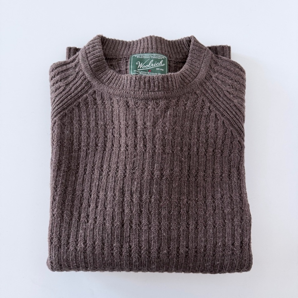 Woolrich Men's Crewneck Sweater 100% Merino Wool Size L